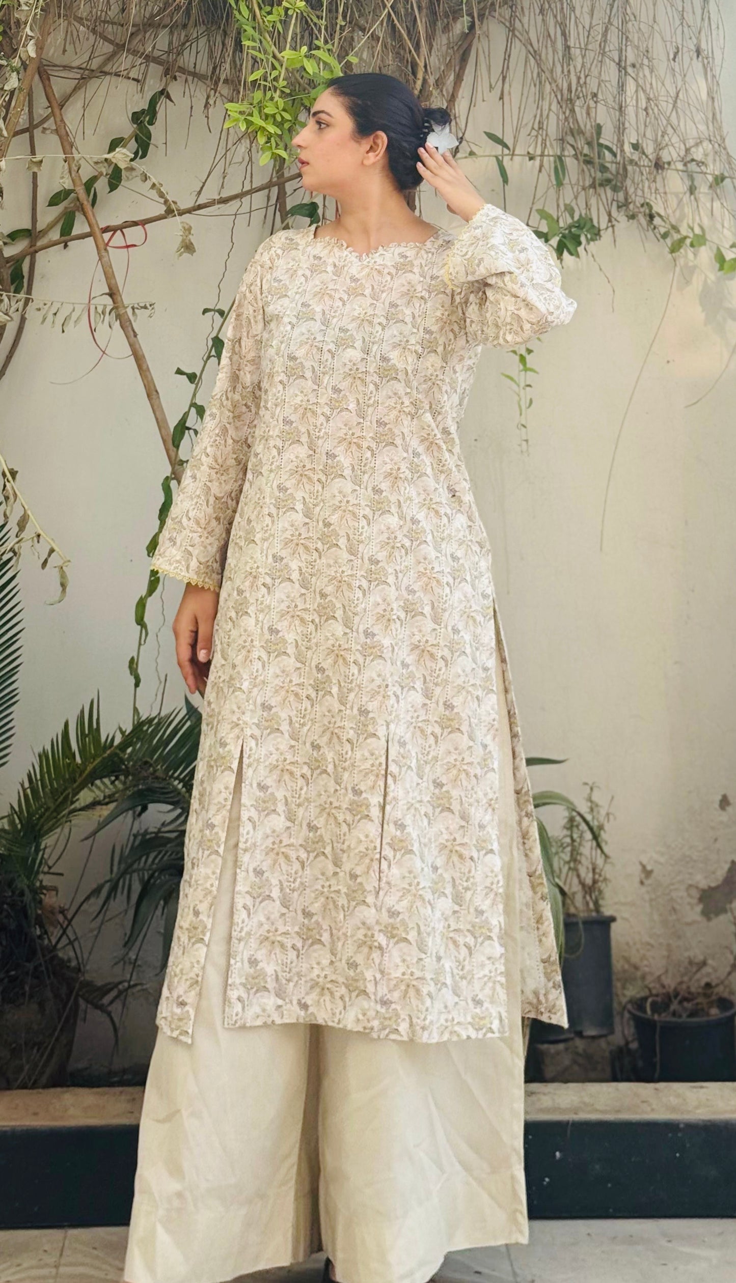 Slited Chickenkari Shirt